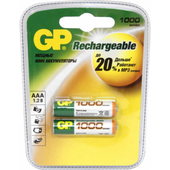 Аккумулятор GP 100AAAHC AAA NiMH 1000mAh (2шт)