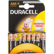 Батарея Duracell Basic LR03-8BL MN2400 AAA (8шт)