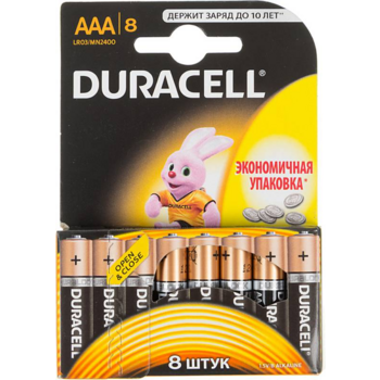 Батарея Duracell Basic LR03-8BL MN2400 AAA (8шт)