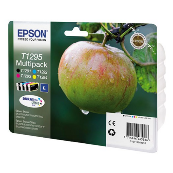 Расходные материалы EPSON C13T12954010/4011/4012 Epson картридж для SX420W/BX305F (желтый,голубой,пурпурный,черный) (cons ink)