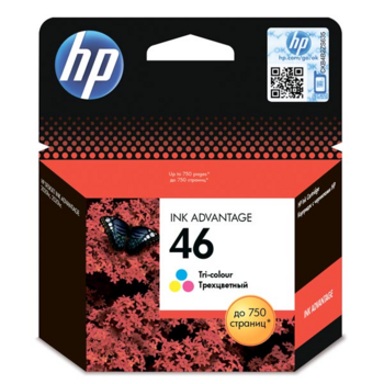 Картридж Cartridge HP №46 для Deskjet Ink Advantage 2020hc Printer / 2520hc AiO, трехцветный 