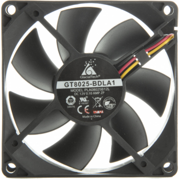 Вентилятор Glacialtech GT8025-BDLA1 80x80x25mm 3-pin 4-pin (Molex)18dB 82gr Bulk