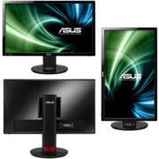 ASUS LCD 24" VG248QE черный {TN 1920x1080 1ms 350cd 144Hz 8bit(6bit+FRC) 1000:1 170/160 HDMI1.4 DVI DisplayPort1.2 VESA 2x2W AudioOut} [90LMGG001Q022B1C-]