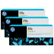 Картридж Cartridge HP 771C для DesignJet Z6200, желтый, тройная упаковка B6Y10A (3*775мл) (просрочен рекомендуемый срок годности!!)