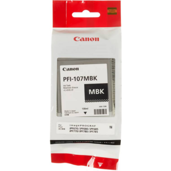 Canon PFI-107MBK 6704B001 Картридж для iPF680/685/770/780/785, Черный матовый, 130ml (GJ)