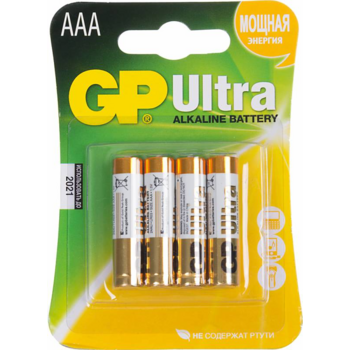 Батарея GP Ultra Alkaline 24AU LR03 AAA (4шт)