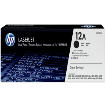 Картридж Cartridge HP 12A для LJ 1010..12,15,18,20/1022/3015..20,30,50,52,55/M1005, двойная упаковка, черный (2*2 000 стр.)