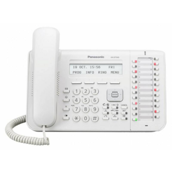 Телефон Panasonic KX-DT543RU Цифр.тел.с диспл. 3 строки, 24 клавиши, порт XDP для KX-TDA/TDE/NCP/NS (белый)