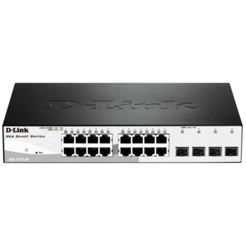 Сетевое оборудование D-Link DGS-1210-20/F1A Настраиваемый коммутатор WebSmart с 16 портами 10/100/1000Base-T и 4 комбо-портами 100/1000Base-T/SFP