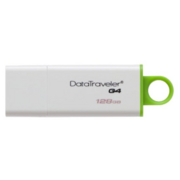 Флеш Диск Kingston 128Gb DataTraveler G4 DTIG4/128GB USB3.0 белый/зеленый