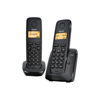 Р/Телефон Dect Gigaset A120 DUO RUS черный (труб. в компл.:2шт) АОН