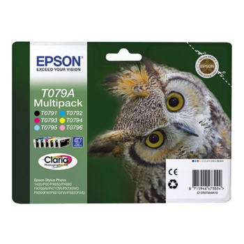 Расходные материалы EPSON C13T079A4A10 Epson набор картриджей для P50/PX660 (черный,пурпурный,голуб,желтый,светло-пурпур,светло-голуб) (cons ink)