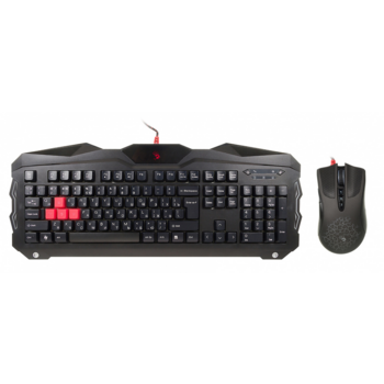 Клавиатура + мышь A4Tech Bloody Q2100/B2100 (Q210+Q9) клав:черный мышь:черный USB Multimedia Gamer LED