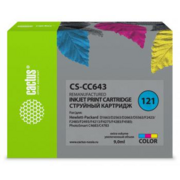 Картридж струйный Cactus CS-CC643 №121 многоцветный (9мл) для HP DJ D1663/D2563/D2663/D5563/F2423/F2483/F2493/F4213/F4275/F4283/F4583/PS C4683/C4783