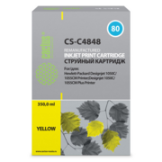 Картридж струйный Cactus CS-C4848 №80 желтый (400мл) для HP DJ 1050C/1055CM/1000
