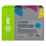 Картридж струйный Cactus CS-C9352C №22XL многоцветный для HP DJ 3920/3940/D1360/D1460/D1470/D1560/D2330/D2360 (18мл)