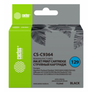 Картридж струйный Cactus CS-C9364 №129 черный (15мл) для HP PS 8053/8753/5943/2573/DJ 5900series