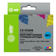 Картридж струйный Cactus CS-CC656 №901 многоцветный для HP DJ 4500 series/J4524/J4535/J4580/J4624/J4660/J4680 (18мл)