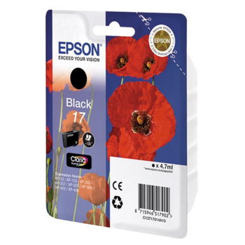 EPSON C13T17014A10 17 BK для Epson Expression Home XP-33 / 103 / 203 / 207 / 303 / 306 / 403 / 406 (cons ink)