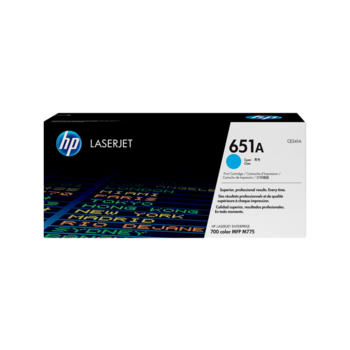 Картридж лазерный HP 651A CE341A голубой (16000стр.) для HP LJ 700/775