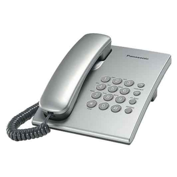 Телефон Panasonic KX-TS2350RUS (серебристый) {повтор номера, регул-ка громкости, кр.на стену}