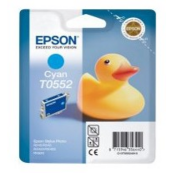 Картридж струйный Epson T0552 C13T05524010 голубой (8мл) для Epson R240/RX420/RX520