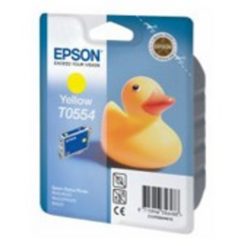 Картридж струйный Epson T0554 C13T05544010 желтый (8мл) для Epson R240/RX420/RX520