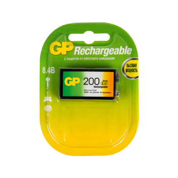 Аккумулятор GP 20R8H 9V NiMH 200mAh (1шт)