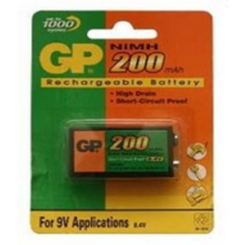 Аккумулятор GP 20R8H 9V NiMH 200mAh (1шт)