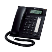 Телефон Panasonic KX-TS2388RUB (черный) {индикатор вызова,повторный набор последнего номера,4 уровня громкости звонка}