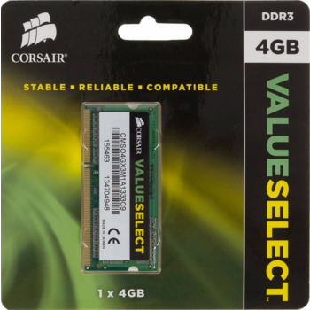 Память DDR3 4Gb 1333MHz Corsair CMSO4GX3M1A1333C9 RTL PC3-10600 CL9 SO-DIMM 204-pin 1.5В Ret