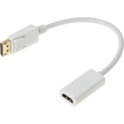 Переходник HDMI (f)/DisplayPort (m) белый