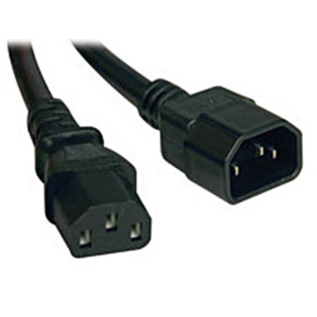 Кабель питания C14 to C13, C13 to C14 PDU Style - 10A, 100–250V, 18 AWG, 1.8 метра, черный C14 Male to C13 Female Power Cable, C13 to C14 PDU Style - 10A, 100–250V, 18 AWG, 6 ft., Black