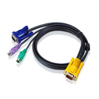 CABLE SP15M -- HD15M/MINIDIN6M; 6M CABLE SP15M -- HD15M/MINIDIN6M; 6M/ Кабель KVM PS/2(Kлав+мышь)(Male)+HDB15(Male) <-> SPHD15(Male) 6,0м., тонкий, черный.