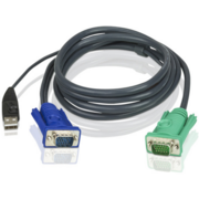 Кабель KVM USB(тип А Male)+HDB15(Male) <-> SPHD15(Male) 1,2м., черный/ATEN Кабель KVM USB(тип А Male)+HDB15(Male) <-> SPHD15(Male) 1,2м., черный/ATEN/ CABLE HD15M/USB A(M)--SPHD15M, 1.2M